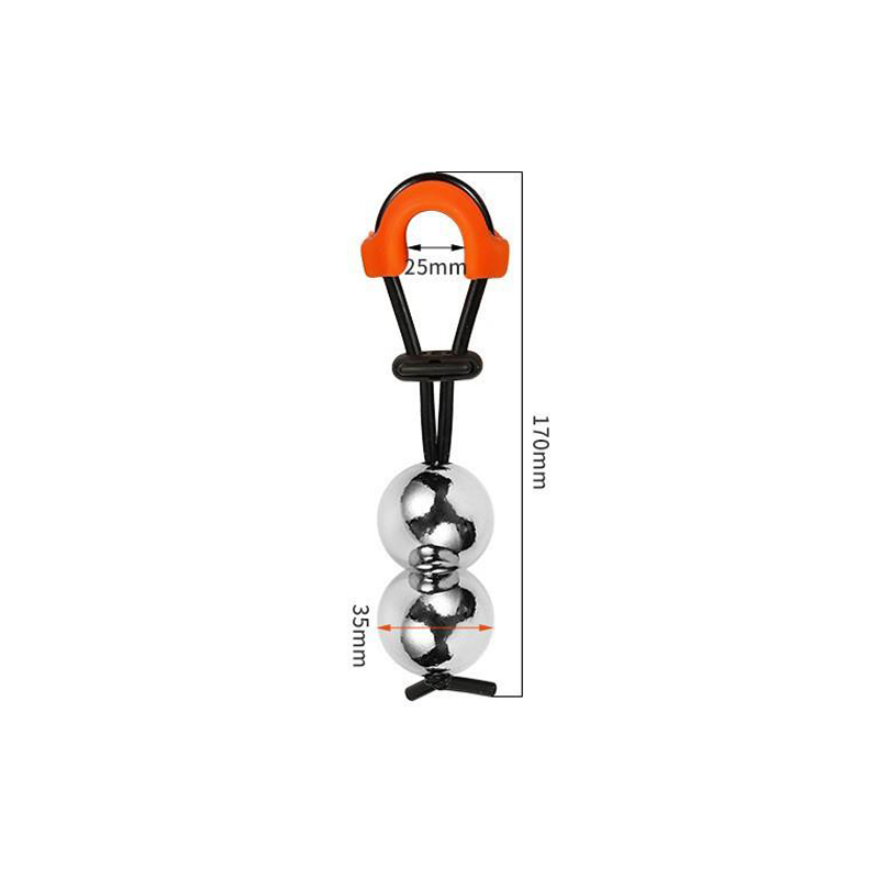 Kovinski nosilec penisa - dvojna krogla (φ35 mm)