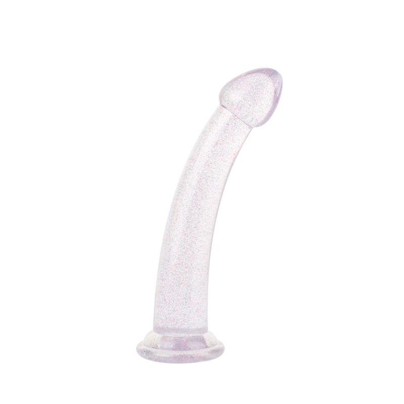 Izjemno prozoren Glitter Dildo No.4